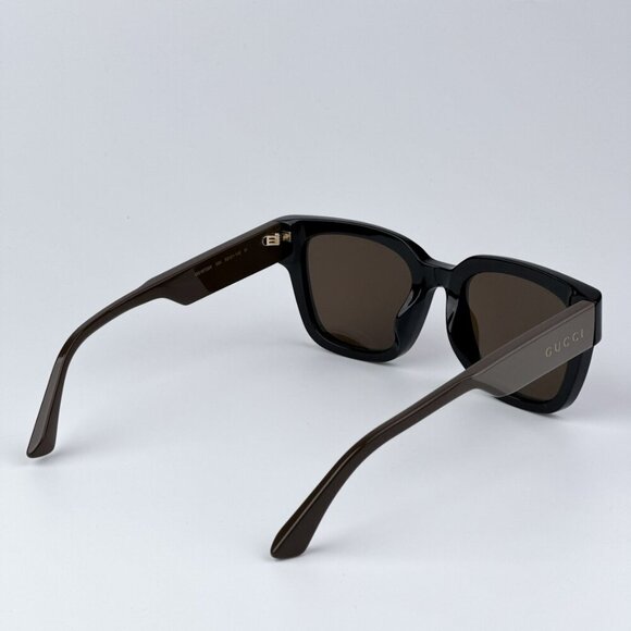 Gucci GG1670SK 004 BRAND NEW Sunglasses Black Green Brown Unisex Square main image 9